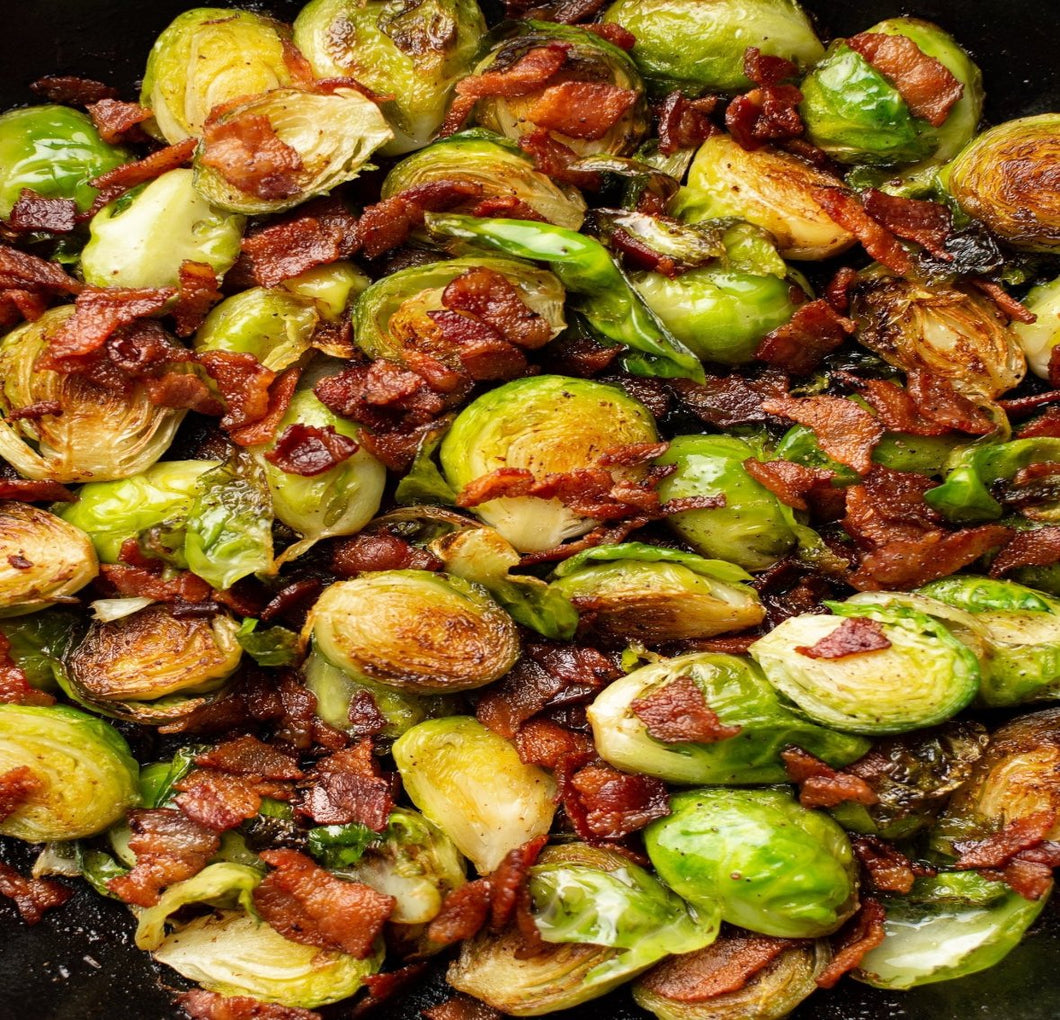 Brussel Sprouts with Bacon (Serves 4)
